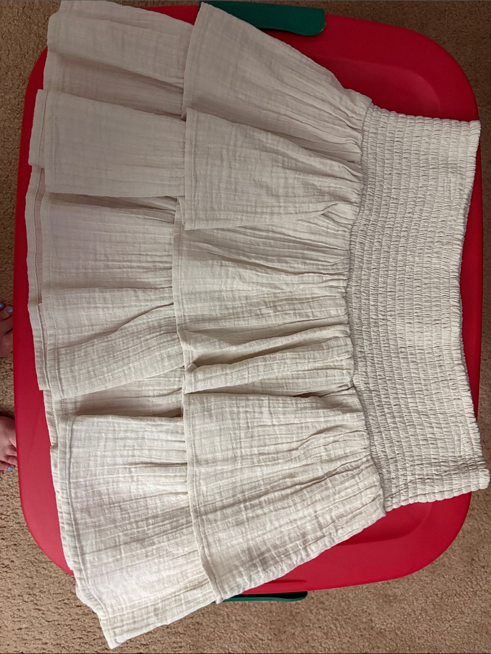 Universal Thread Cream Tiered Ruffle Mini Skirt - Picture 3 of 4